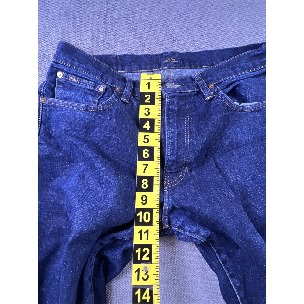 Polo Ralph Lauren Jeans Men's 34x32 Blue Dark Wash Straight Preppy City Logo - Picture 8 of 16